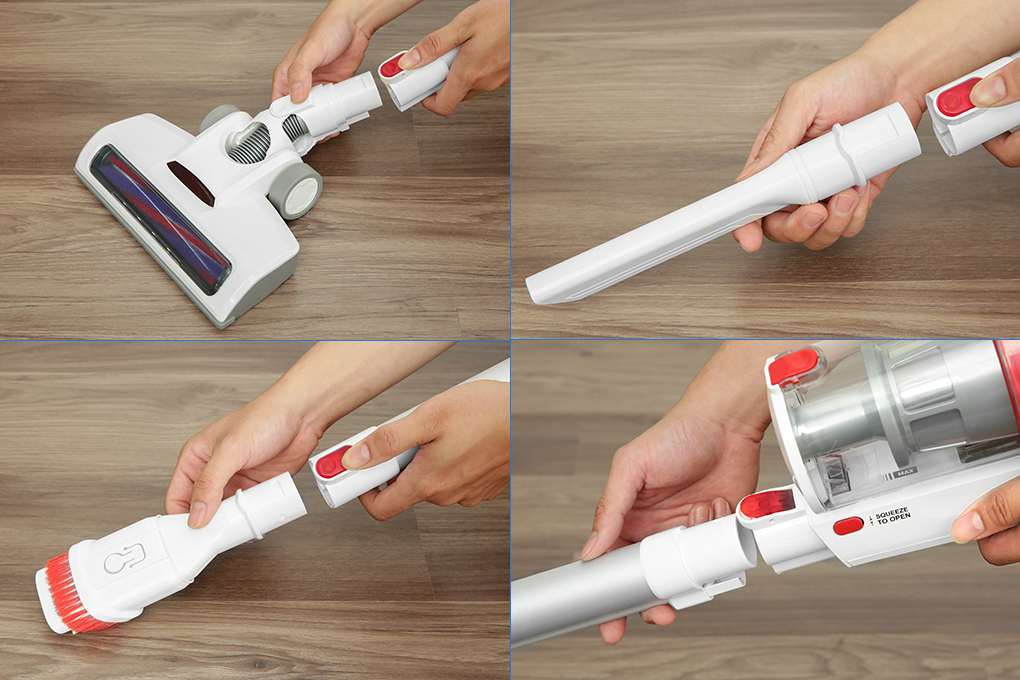 Máy hút bụi cầm tay không dây Lock&Lock ENV116WHT - Đầu hút