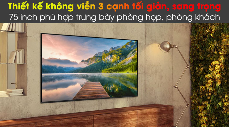 Tivi LED 4K Samsung UA75AU8100 - Thiết kế 