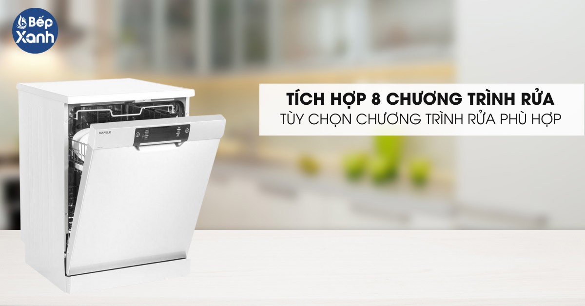 Máy rửa chén Hafele HDW-F60C tích hợp nhiều chương trình rửa tiện lợi