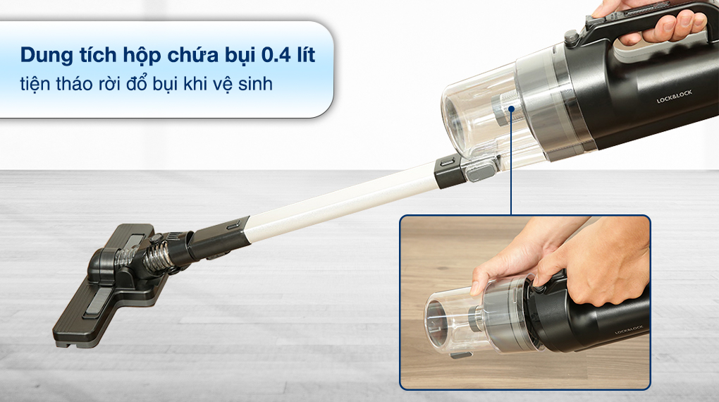 Máy hút bụi cầm tay Lock&Lock ENV336BLK - Dung tích