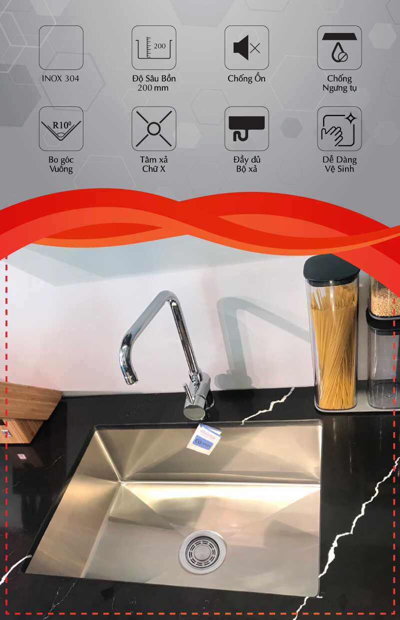 chậu rửa chén Inox IA-MQ3 và thông tin nổi bật