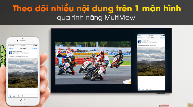 Smart Tivi Led Samsung 4K 55 Inch UA55AU9000 - Multi Vew