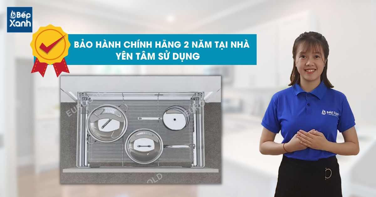Giá xoong nồi inox EG6160 được bảo hành 2 năm tại nhà