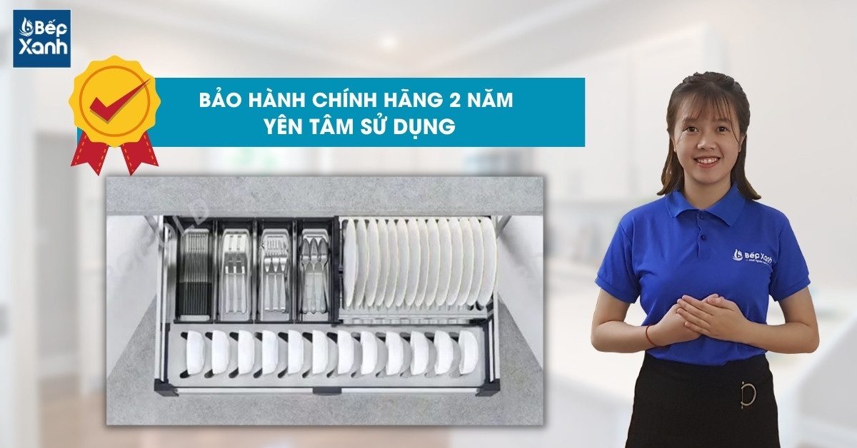 Kệ chén đĩa inox EU133600 được bảo hành 2 năm