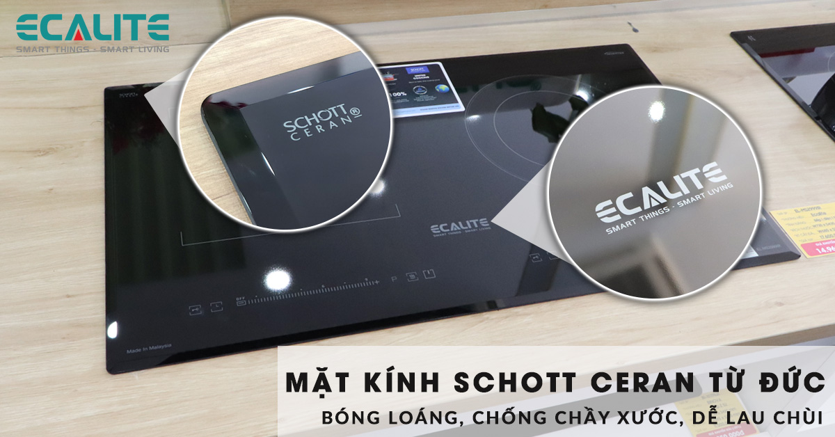 Bếp điện từ EL-MS2999IR được trang bị mặt kính Schott Ceran từ Đức 