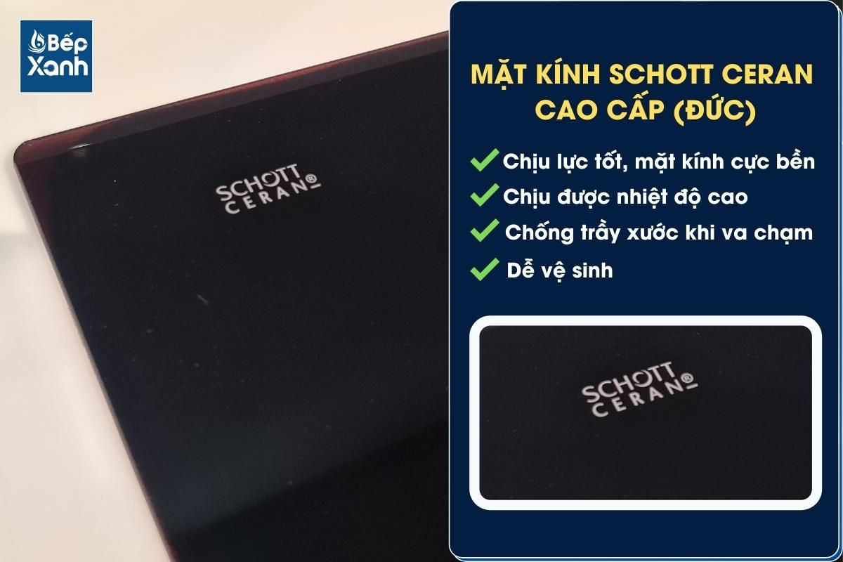 Kính Schott Ceran có độ bền cao