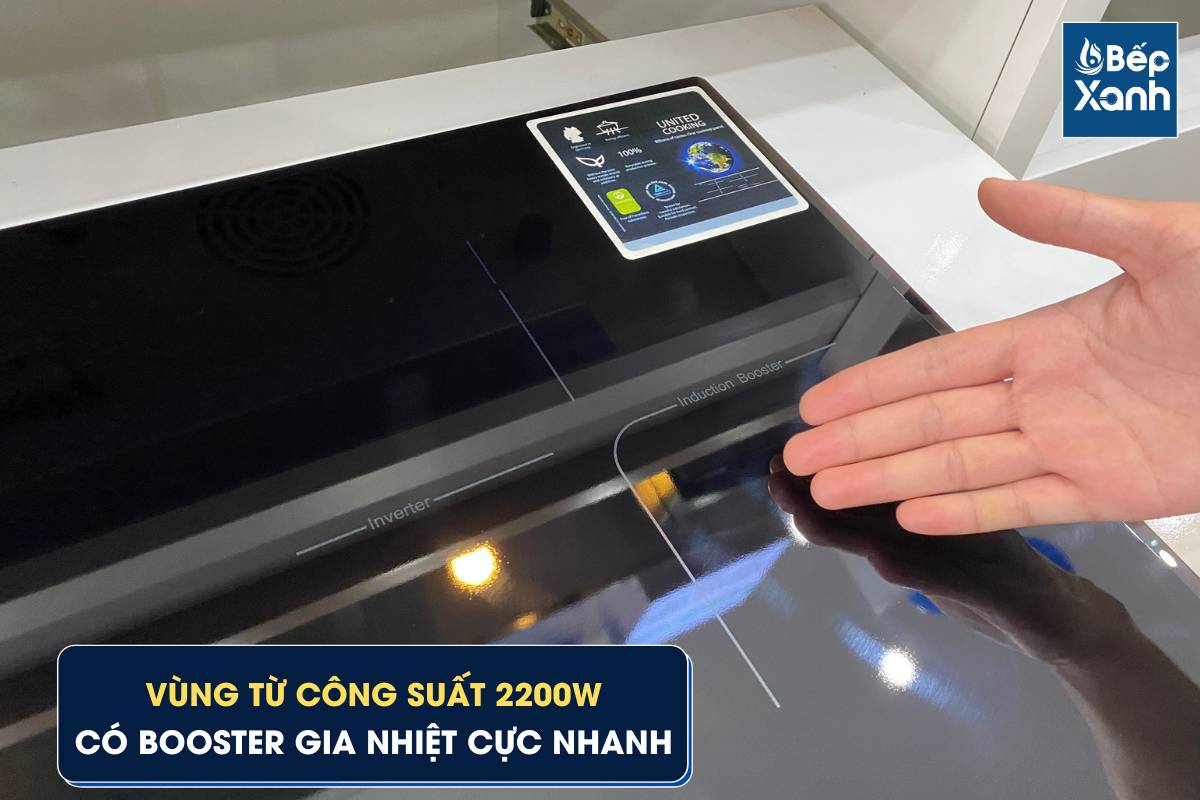 Vùng nấu từ của bếp FL-FL68IC