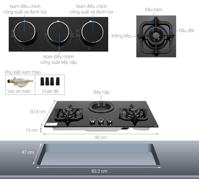 Bếp ga âm Electrolux EHG9360BS