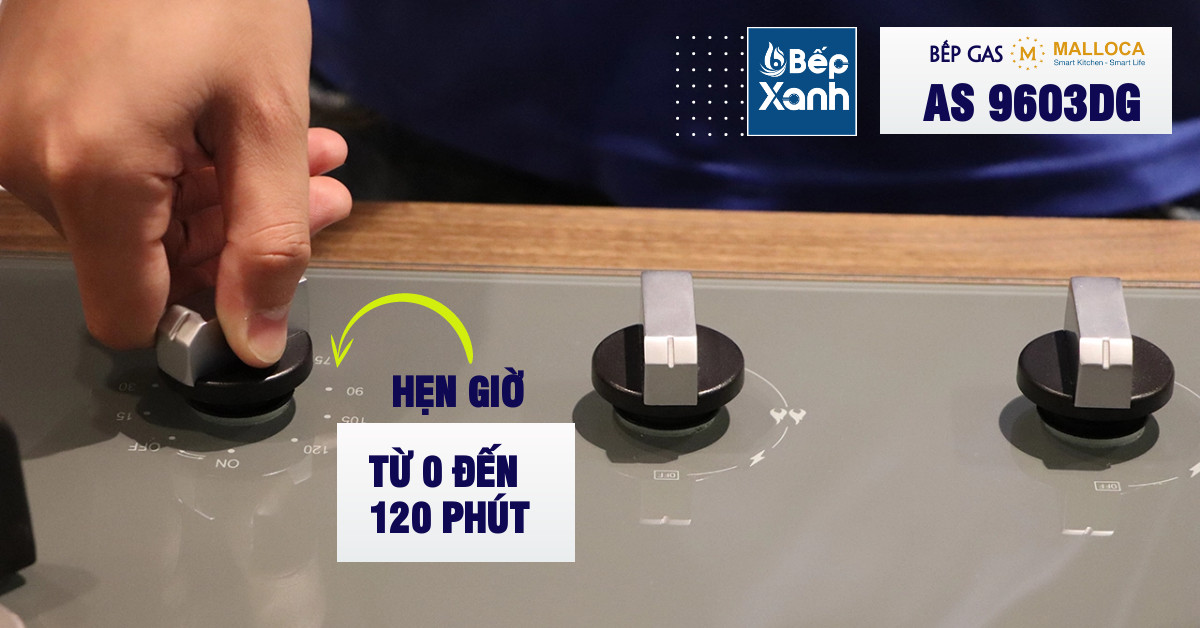 Malloca AS 9602DG với nút hẹn giờ tiện lợi