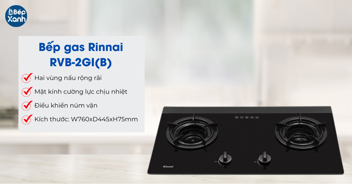 Bếp gas âm Rinnai RVB-2GI(B)