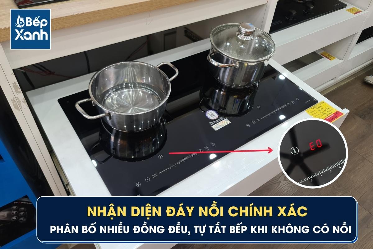 Bếp từ D'mestik nhận diện nồi tốt