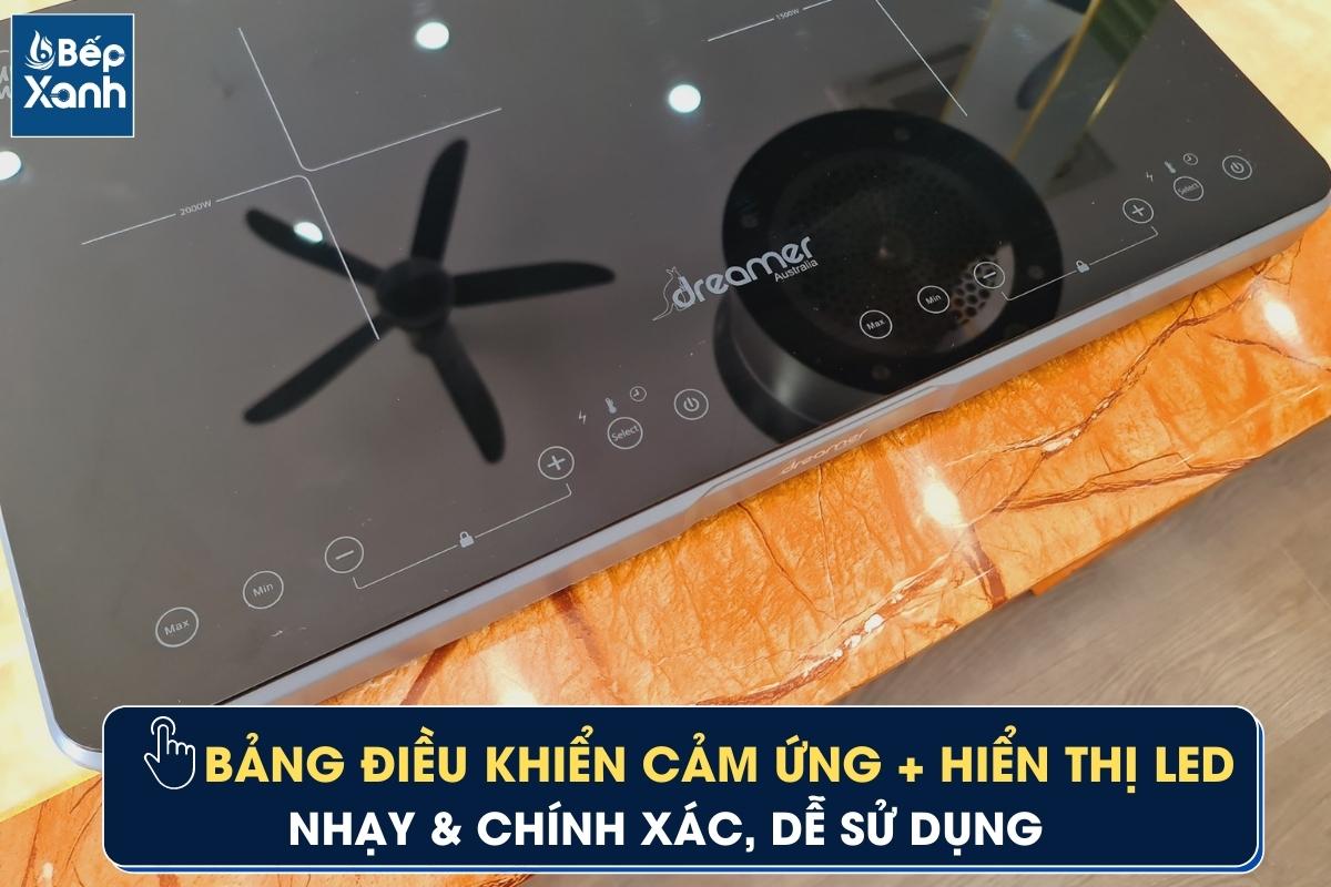 Bảng điều khiển bếp từ đôi Dreamer DKA-DIC135G