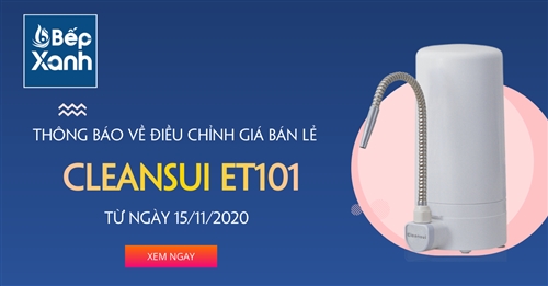 Thông báo điều chỉnh giá bán lẻ máy lọc nước Mitsubishi Cleansui ET101