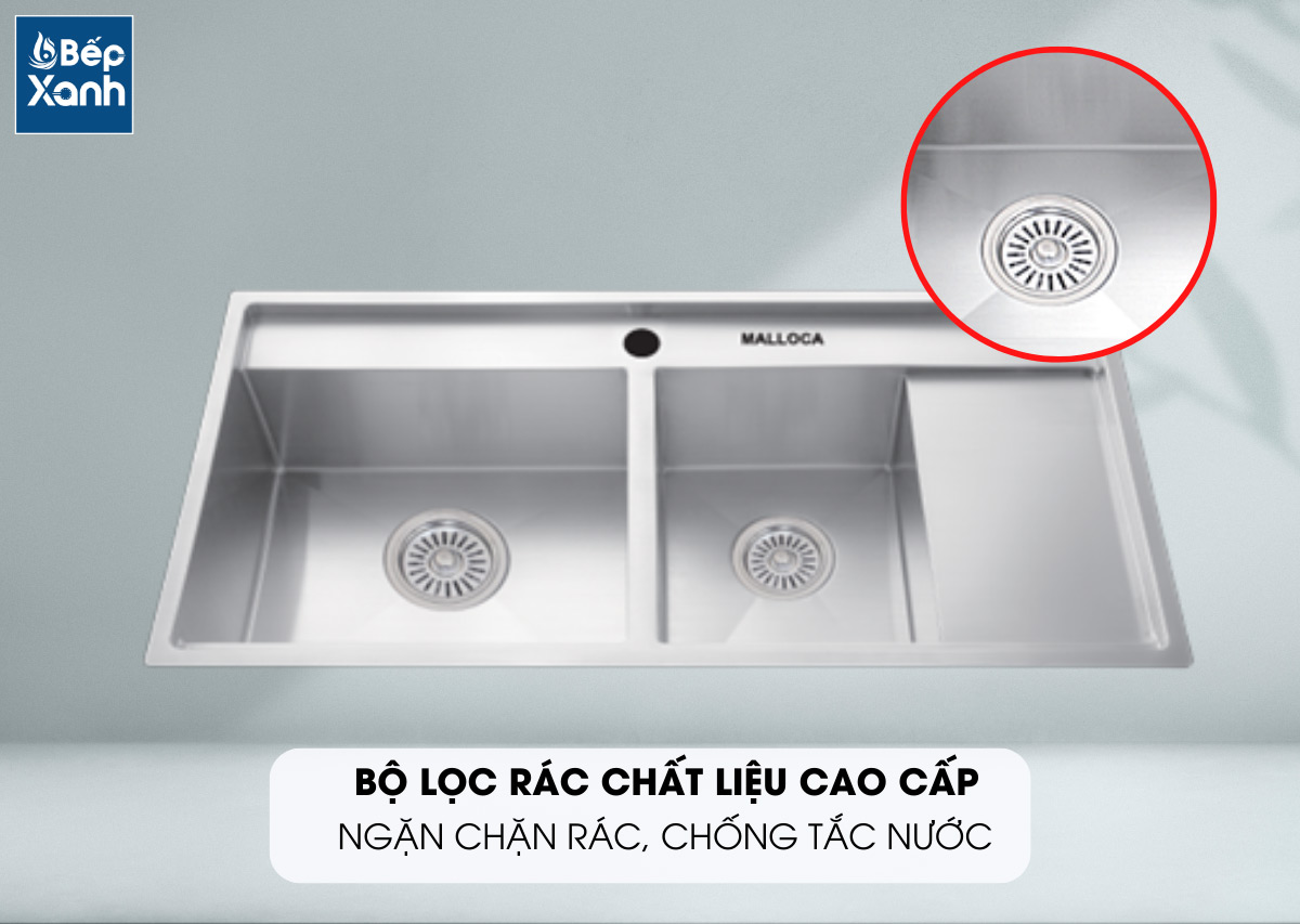Rổ lọc rác bằng Inox của chậu rửa chén MS 6305