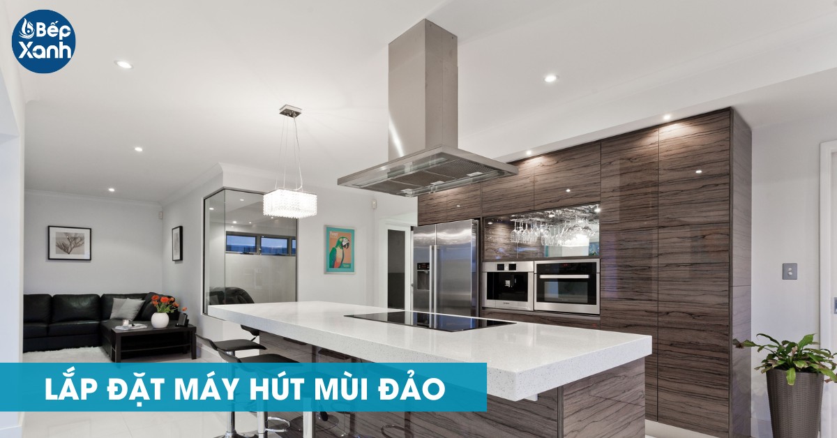 Thiết kế treo độc lập của máy hút mùi đảo