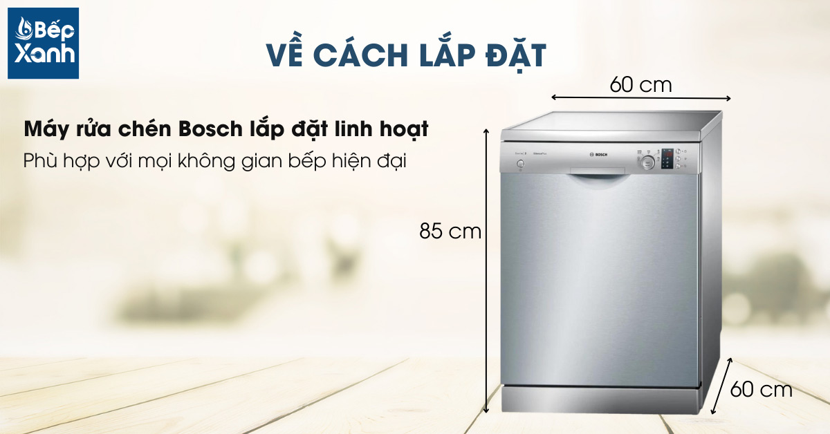 Lắp đặt máy rửa chén Bosch