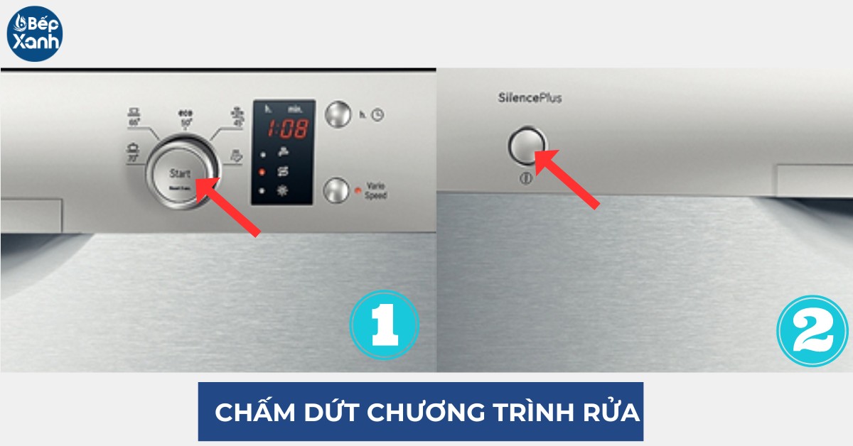 Chấm dứt chương trình rửa thông qua 2 bước đơn giản