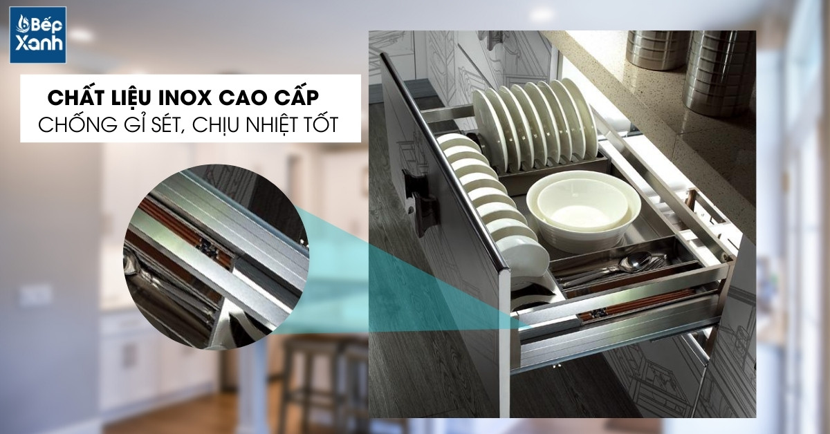 Chất liệu inox với độ bền cao