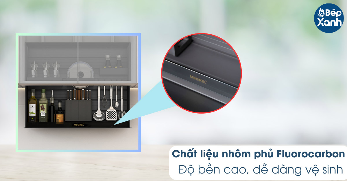 Giá gia vị điện Garis ML05.80X chất liệu nhôm phủ Fluorocarrbon