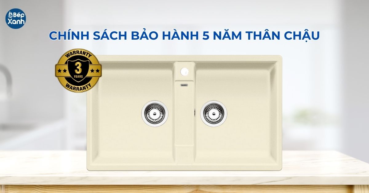 chậu được bảo hành 5 năm chính hãng