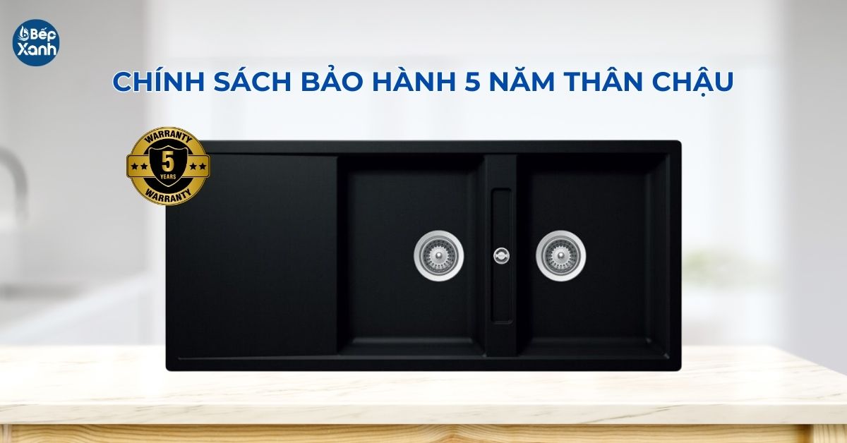chậu được bảo hành 5 năm chính hãng