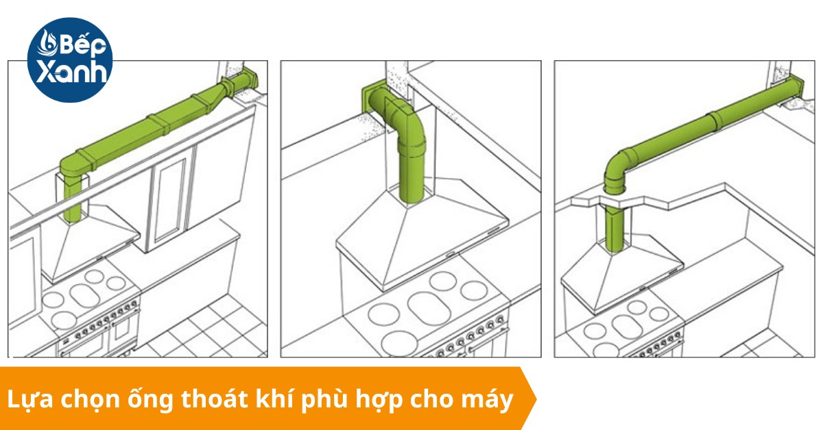 Chọn mua ống thoát khí phù hợp với máy hút mùi