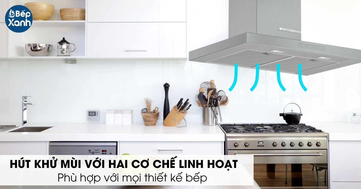 Trang bị 2 cơ chế hút mùi mùi tiện lợi