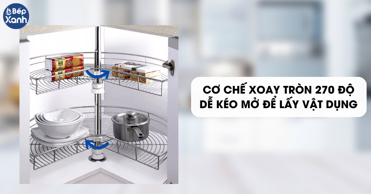 Mâm xoay Inox Eurogold EVR270A xoay 270 độ 
