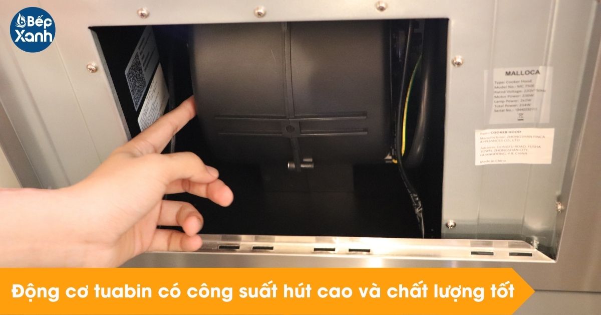 Động cơ tuabin máy hút mùi
