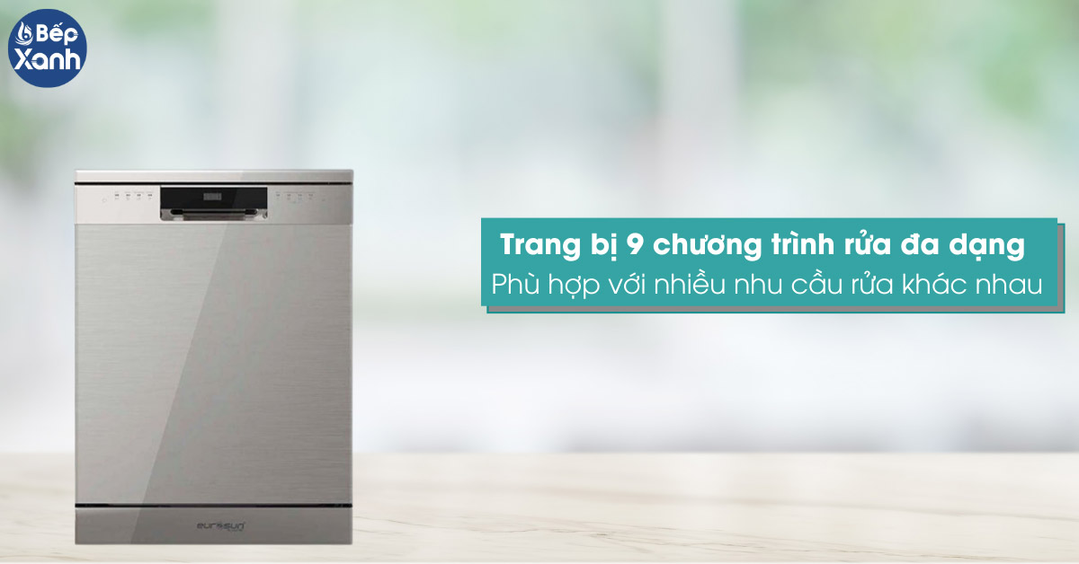 Máy rửa bát Eurosun SMS78EU12ES 9 chương trình rửa tiện lợi