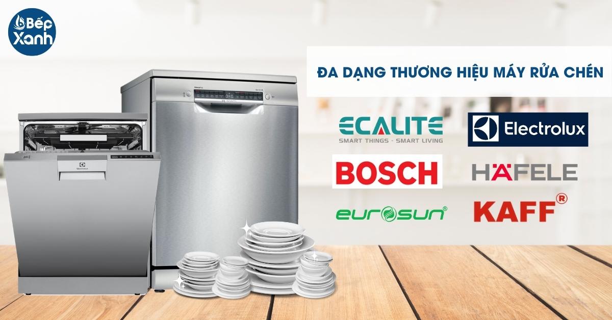 Đa dạng thương hiệu máy rửa chén trên thị trường