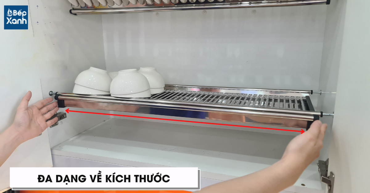 Kích thước đa dạng của giá bát cố định tủ trên