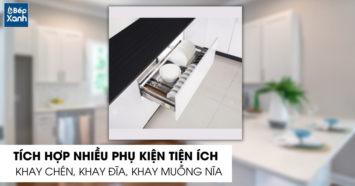 Kệ chén EU132600 đi kèm nhiều phụ kiện