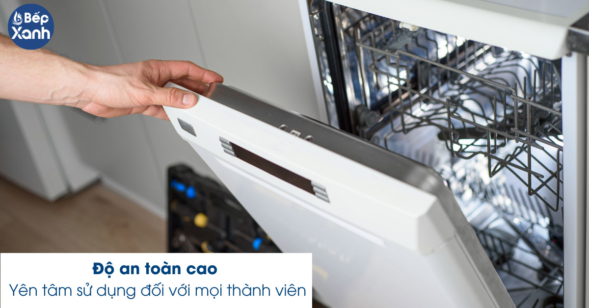 Hệ thống cách điện, khóa trẻ em của máy rửa chén Malloca