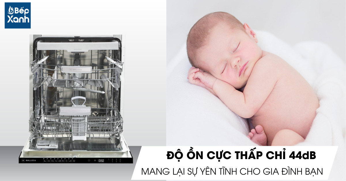 ĐỘ ồn cực kì êm ái của máy rửa chén MDW14-B09FI