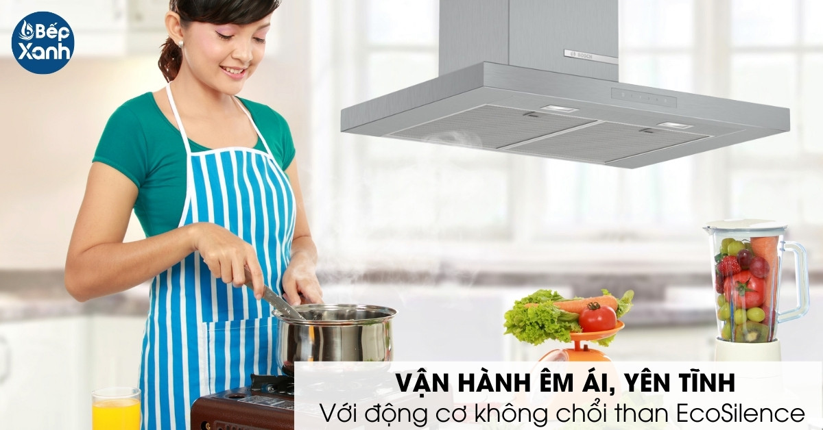 Không gian bếp luôn yên tĩnh nhờ độ ồn thấp