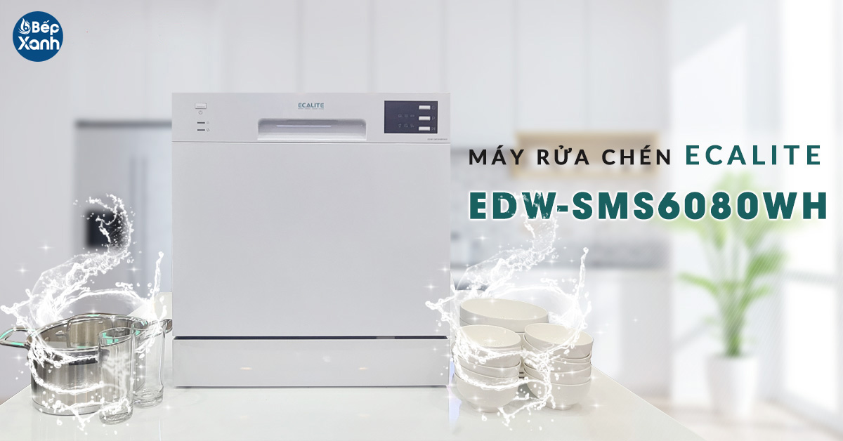 Máy rửa bát để bàn Ecalite EDW-SMS6080WH