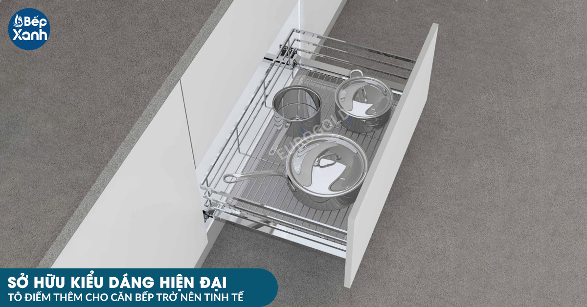 Kệ xoong nồi Eurogold EP70B sở hữu kiểu dáng theo phong cách Châu Âu