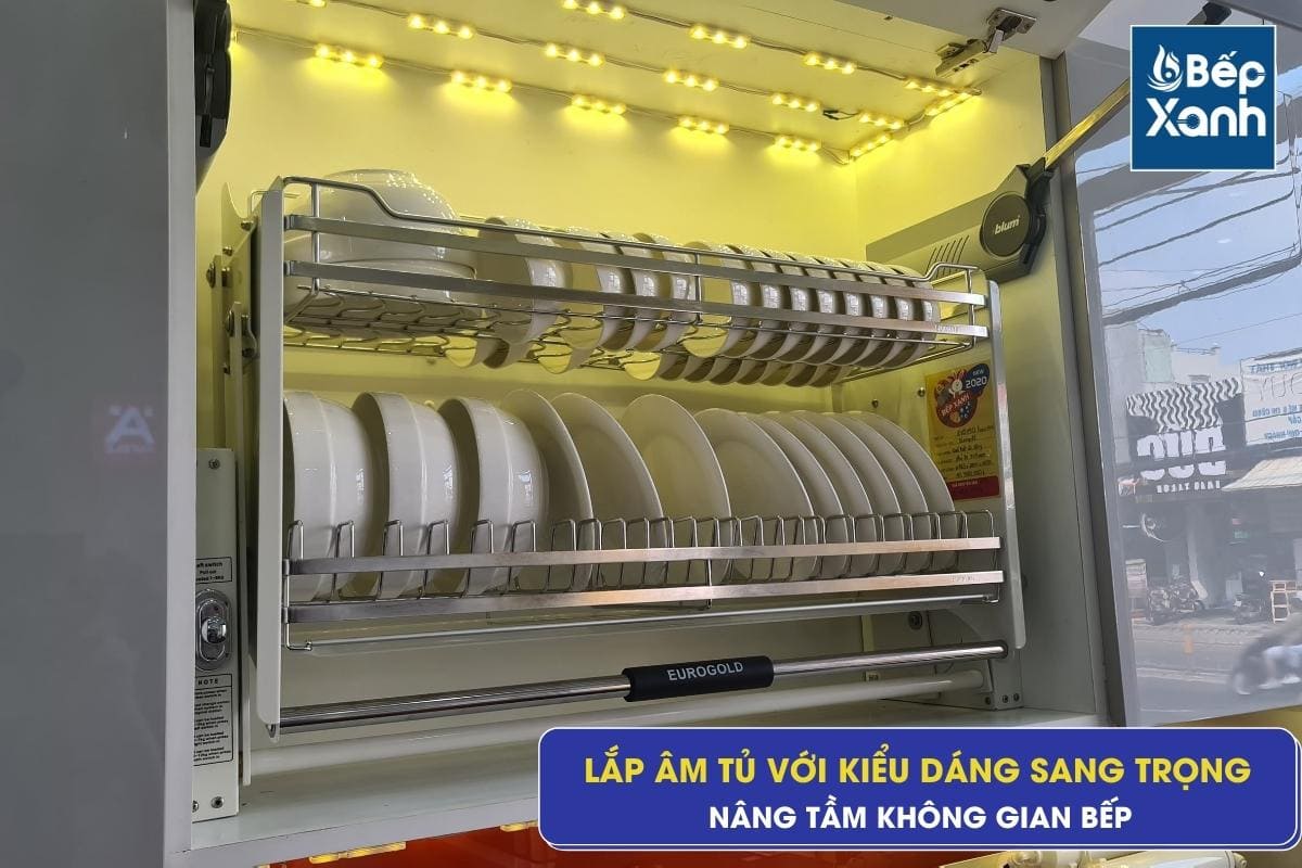 Giá bát EVI170 lắp âm tủ hiện đại