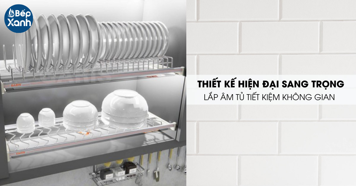 Kệ chén cố định tủ trên Garis GB04.70C thiết kế hiện đại