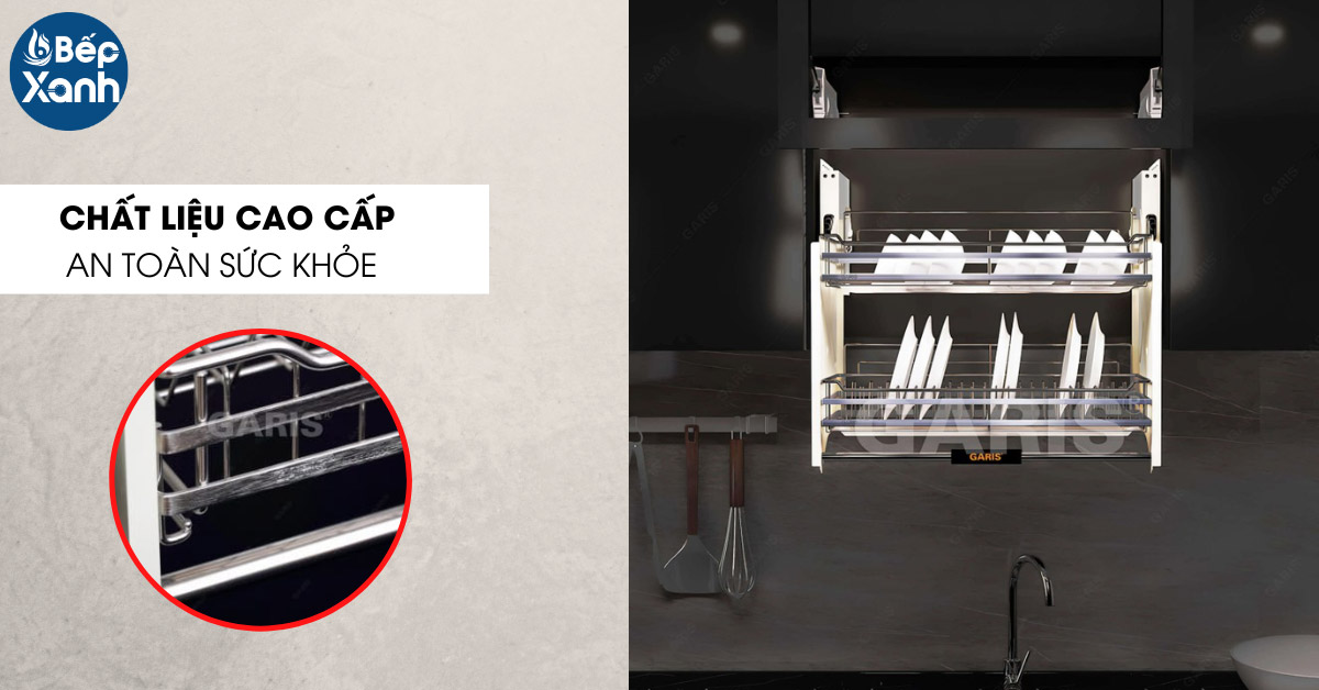 giá bát đĩa nâng hạ Garis GL06.80E chất liệu cao cấp