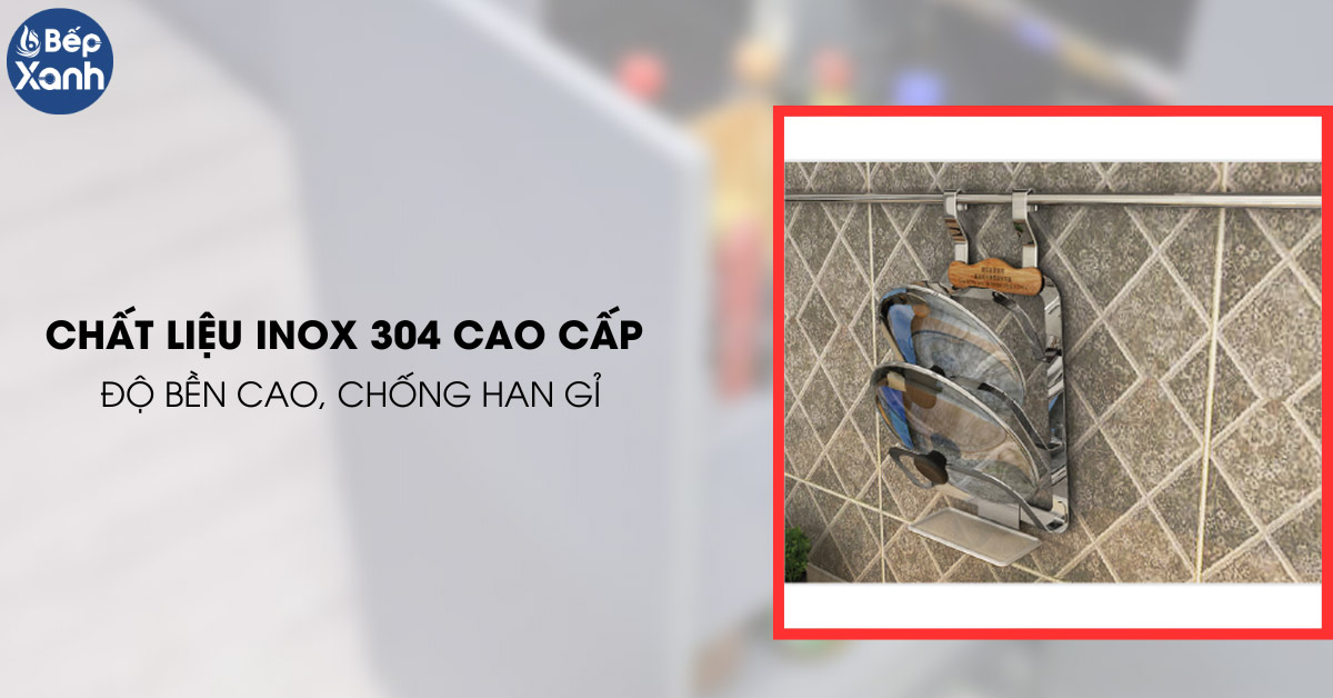 Giá để vung xoong nồi Eurogold EV18 chất liệu Inox 304