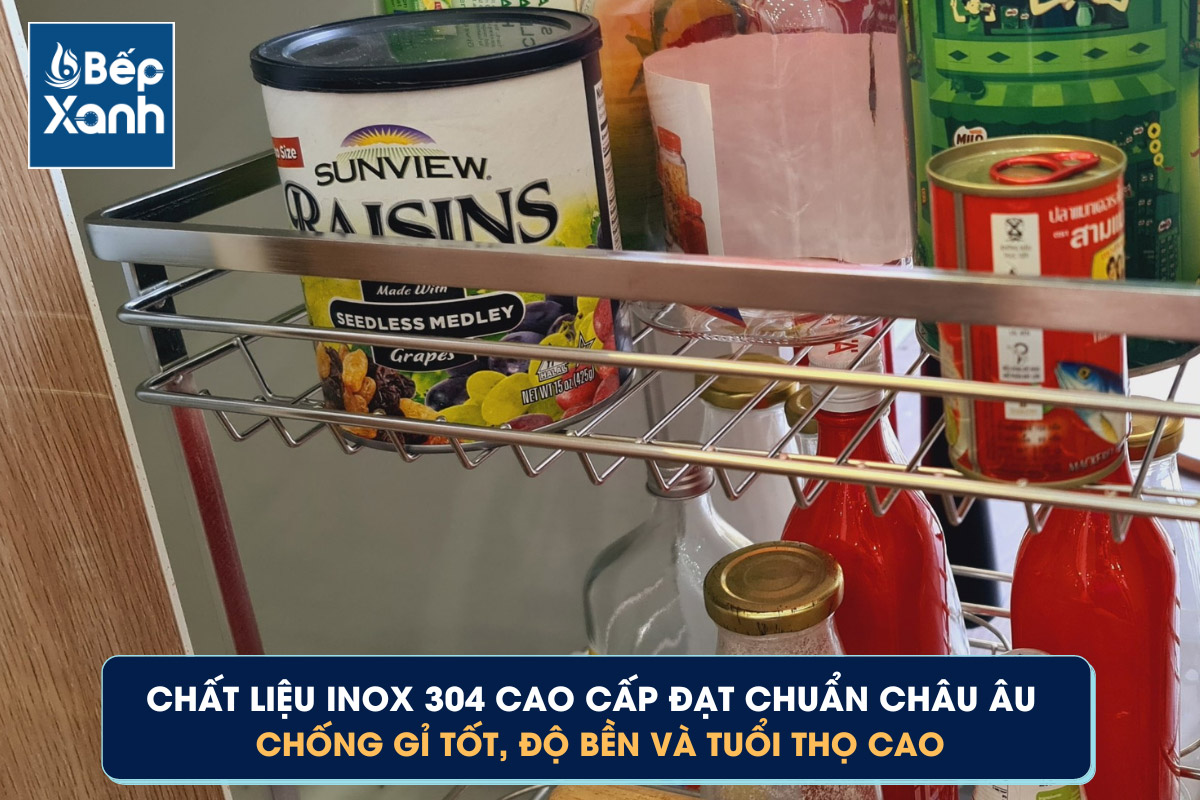 Chất liệu inox 304 bền bỉ