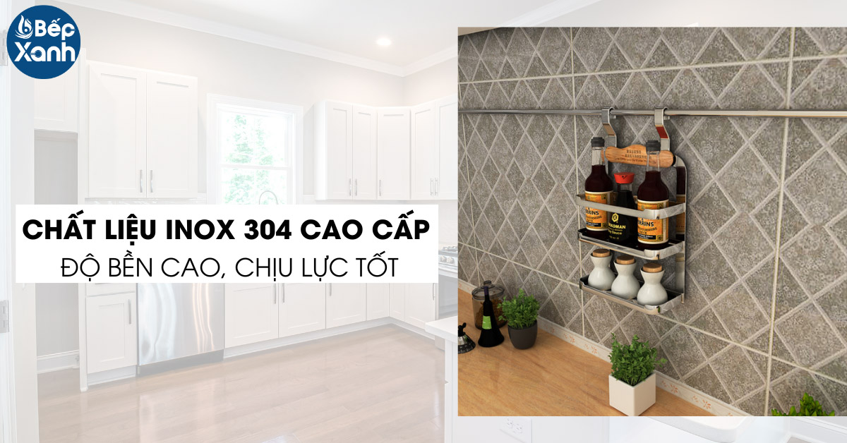 giá gia vị treo ngoài 3 tầng Eurogold EV38 chất liệu Inox 304