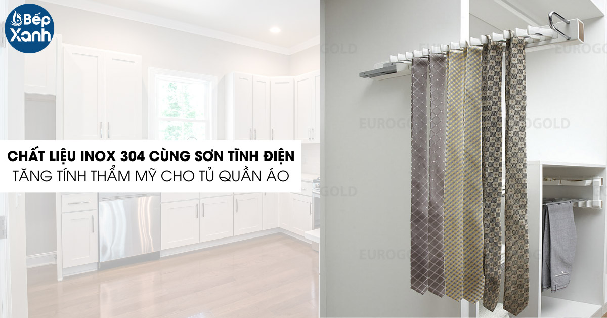 giá vắt cà vạt Eurogold EUA9150 chất liệu Inox 304 và sơn tĩnh điện