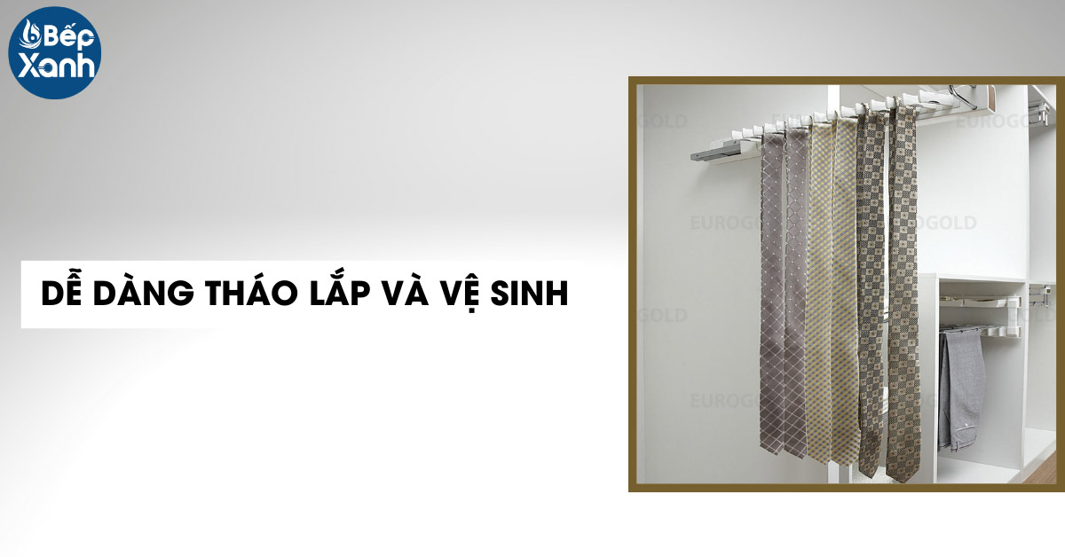 giá vắt cà vạt Eurogold EUA9150 dễ dàng vệ sinh tháo lắp