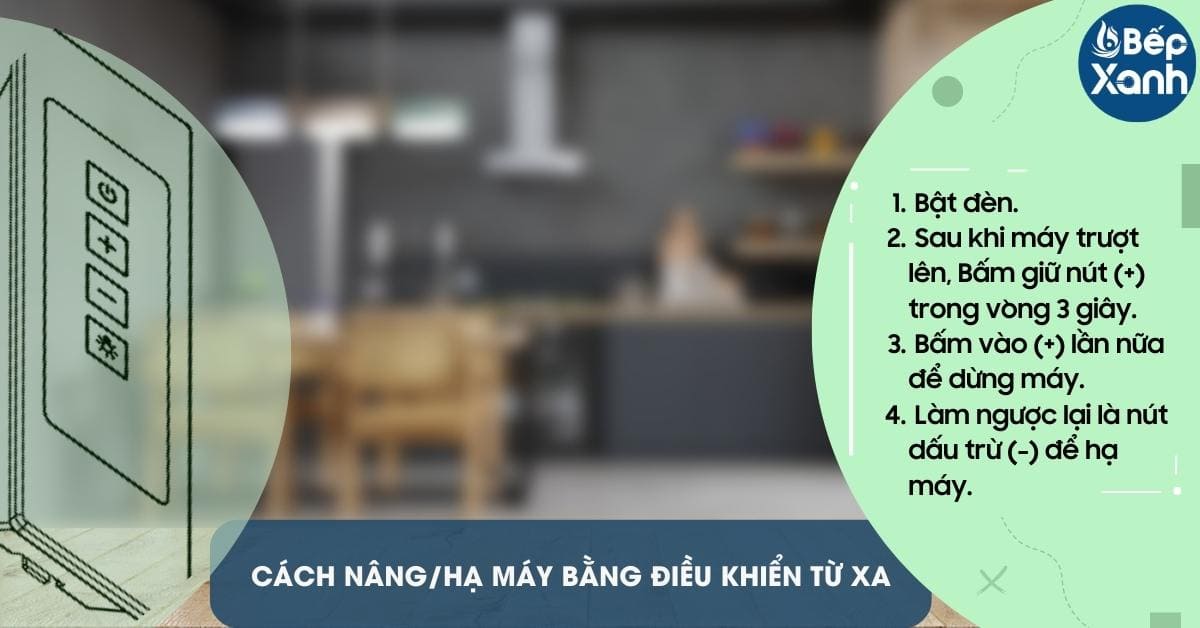 Hướng dẫn nâng/hạ máy bằng điều khiển từ xa