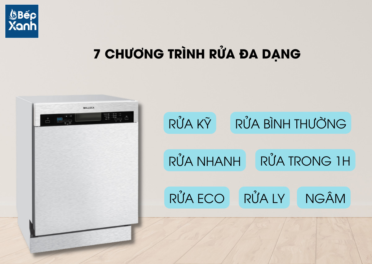 7 chương trình rửa đa dạng