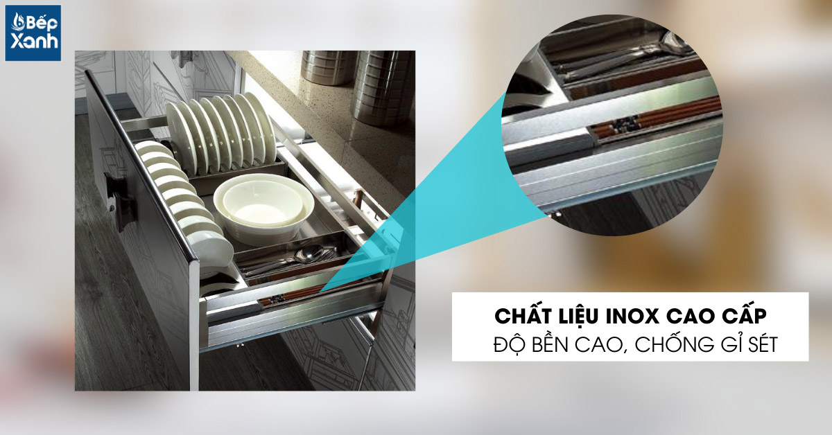 Chất liệu inox có độ bền cao