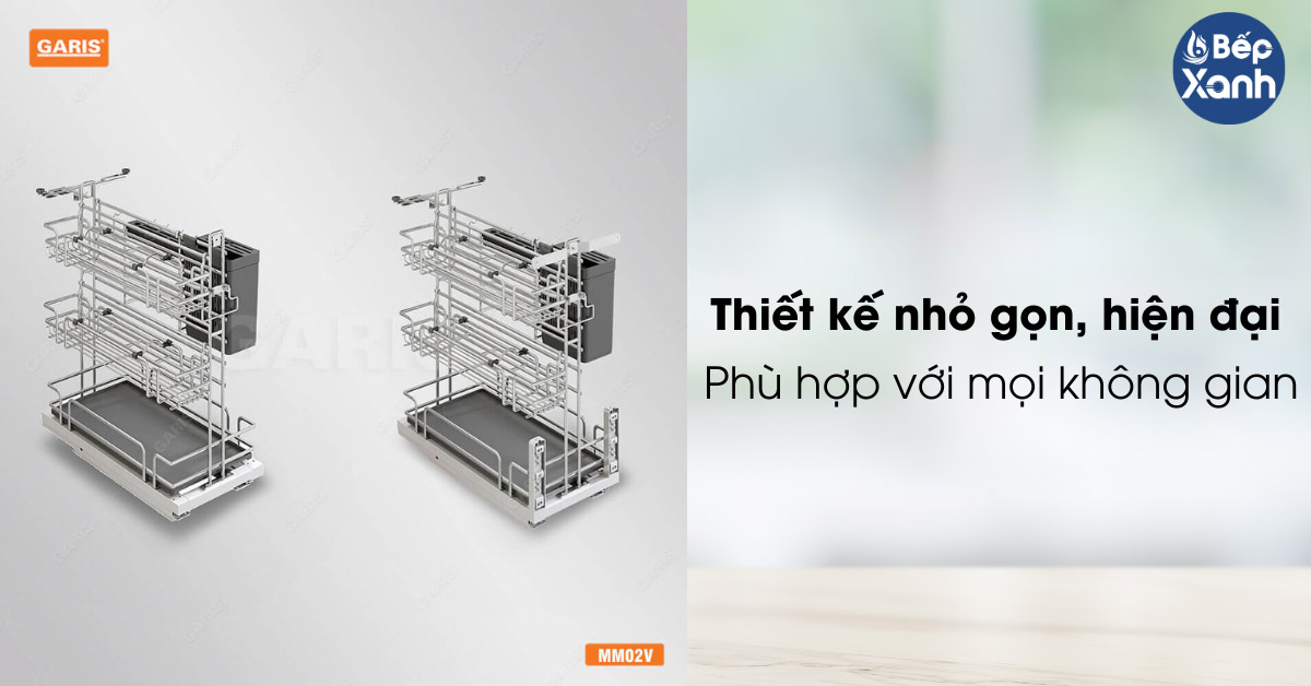 Kệ dao thớt chai lọ Garis MM02.35V thiết kế nhỏ gon